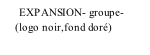 EXPANSION- groupe-       (logo noir,fond doré)